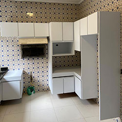 Envelopamento armários de cozinha - Branco Fosco - Perdizes - São Paulo