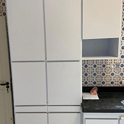 Envelopamento armários de cozinha - Branco Fosco - Perdizes - São Paulo